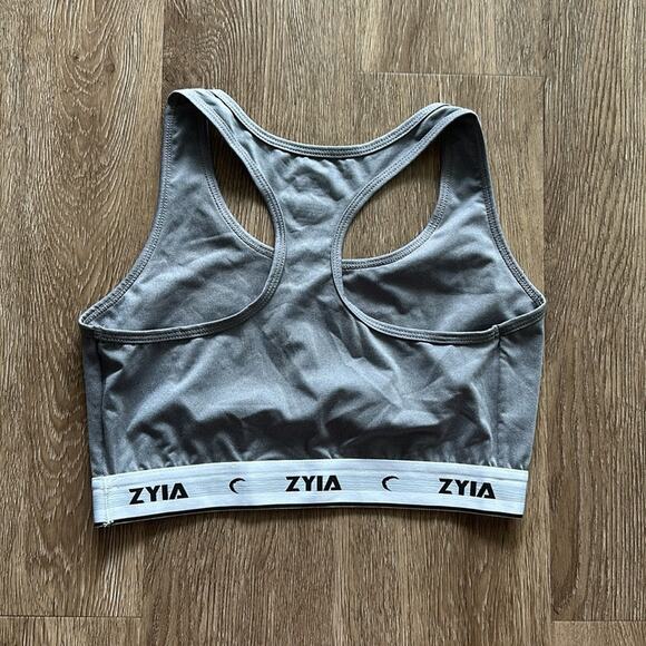 Zyia Grey Comfort Racerback Bra Size Small - Picture 3 of 3